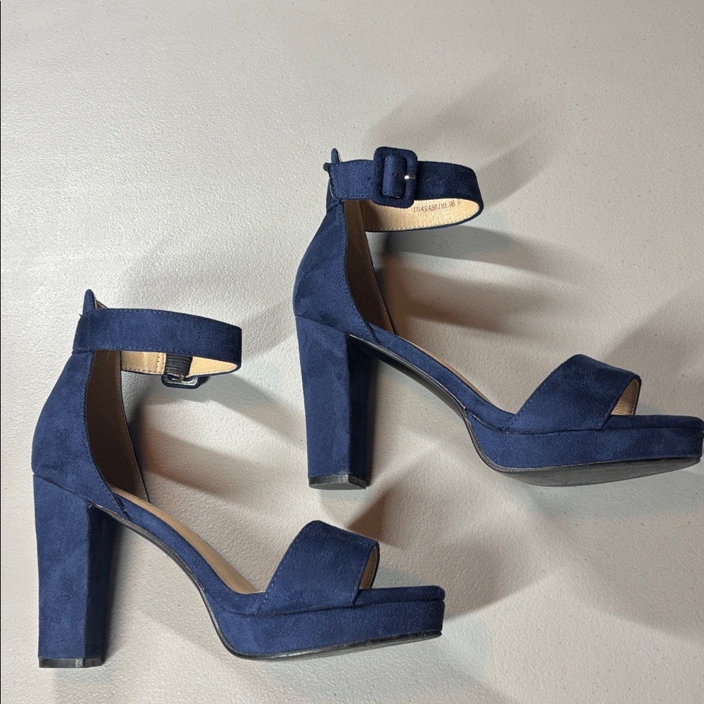 Women's Platform Chunky High Heels Ankle‎ Strap Heeled Wedding Party Dress Shoes
